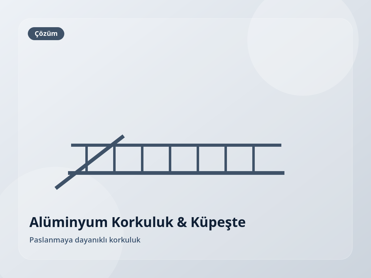Paslanmaya dayanıklı korkuluk