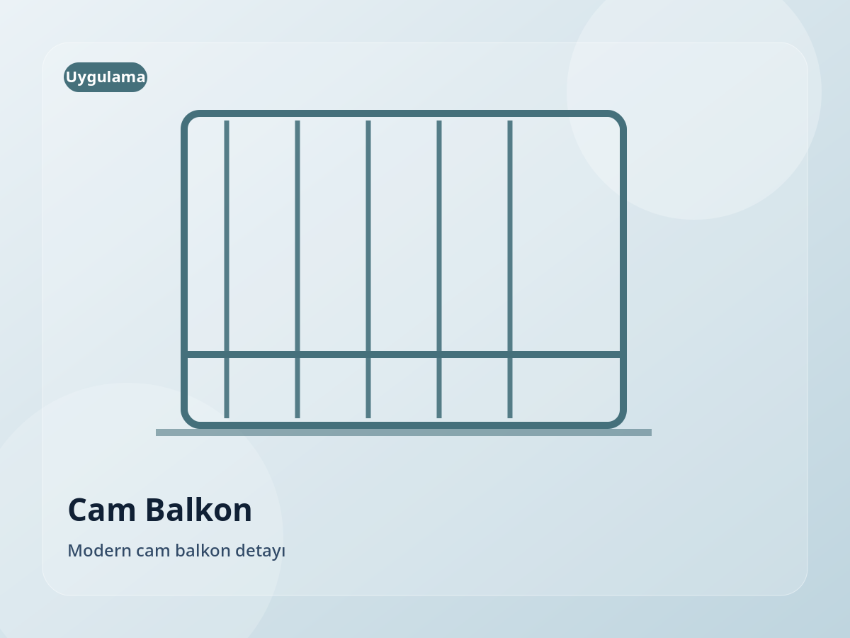 Modern cam balkon detayı