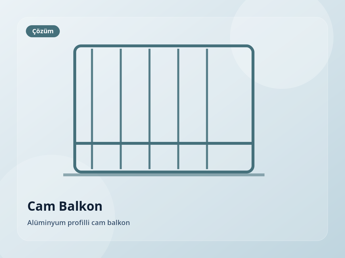 Alüminyum profilli cam balkon
