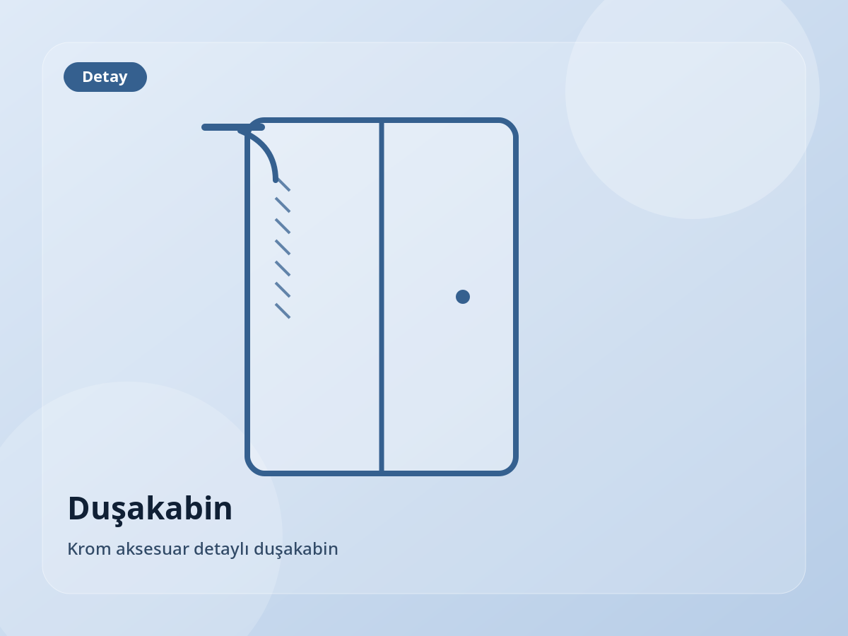 Krom aksesuar detaylı duşakabin