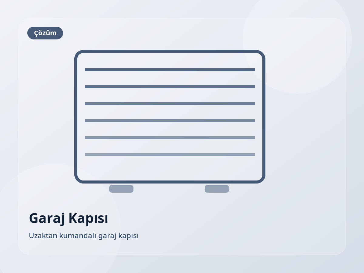 Uzaktan kumandalı garaj kapısı