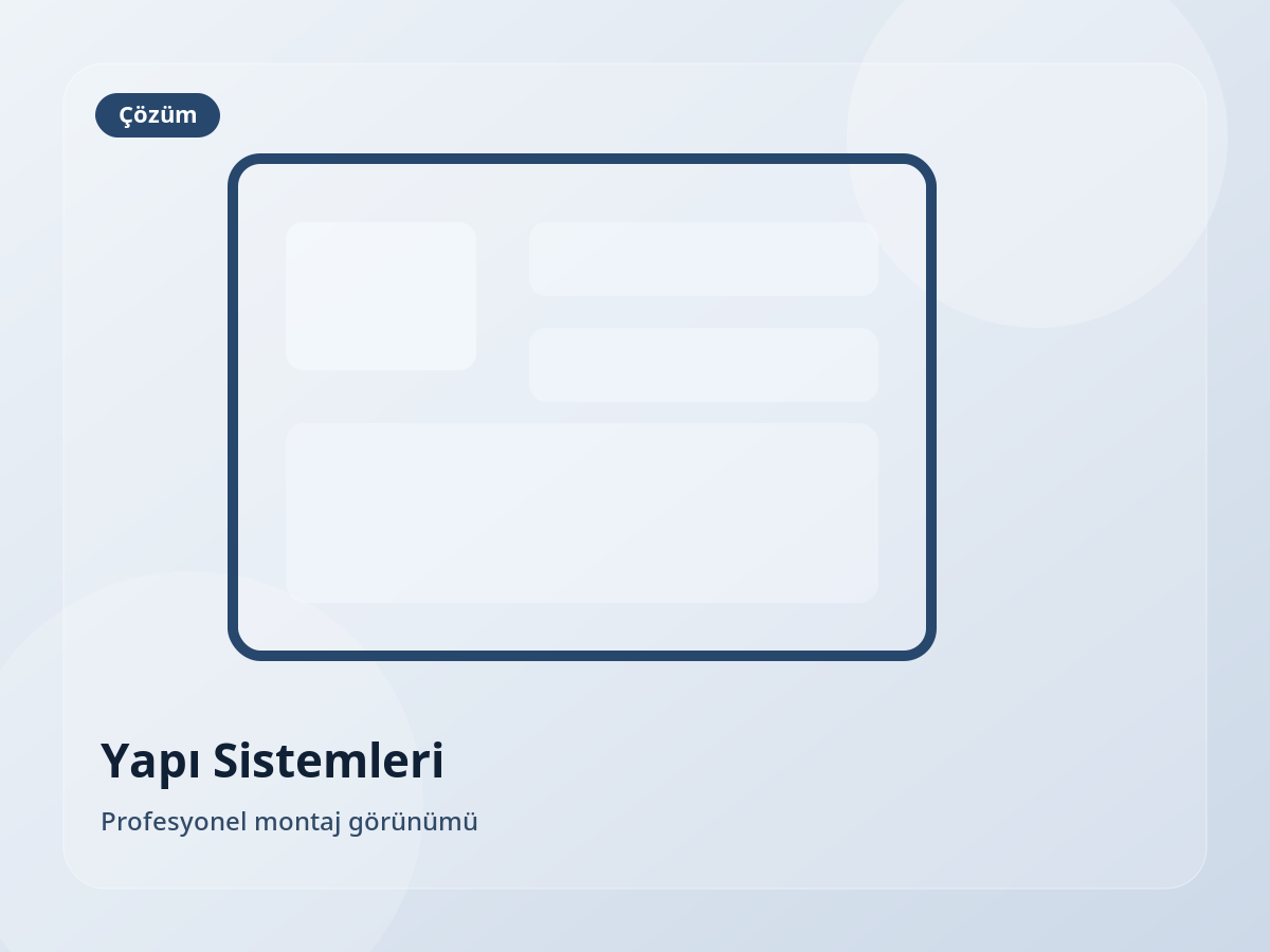 Profesyonel yapı montaj uygulaması