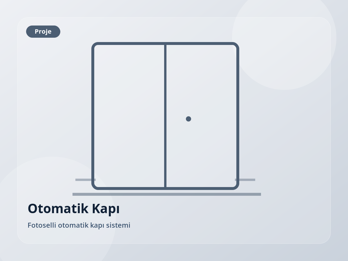 Fotoselli otomatik kapı sistemi