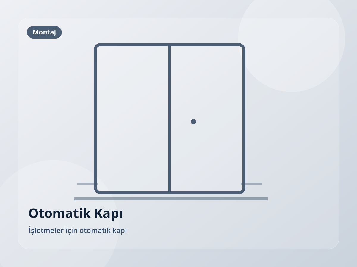 İşletmeler için otomatik kapı