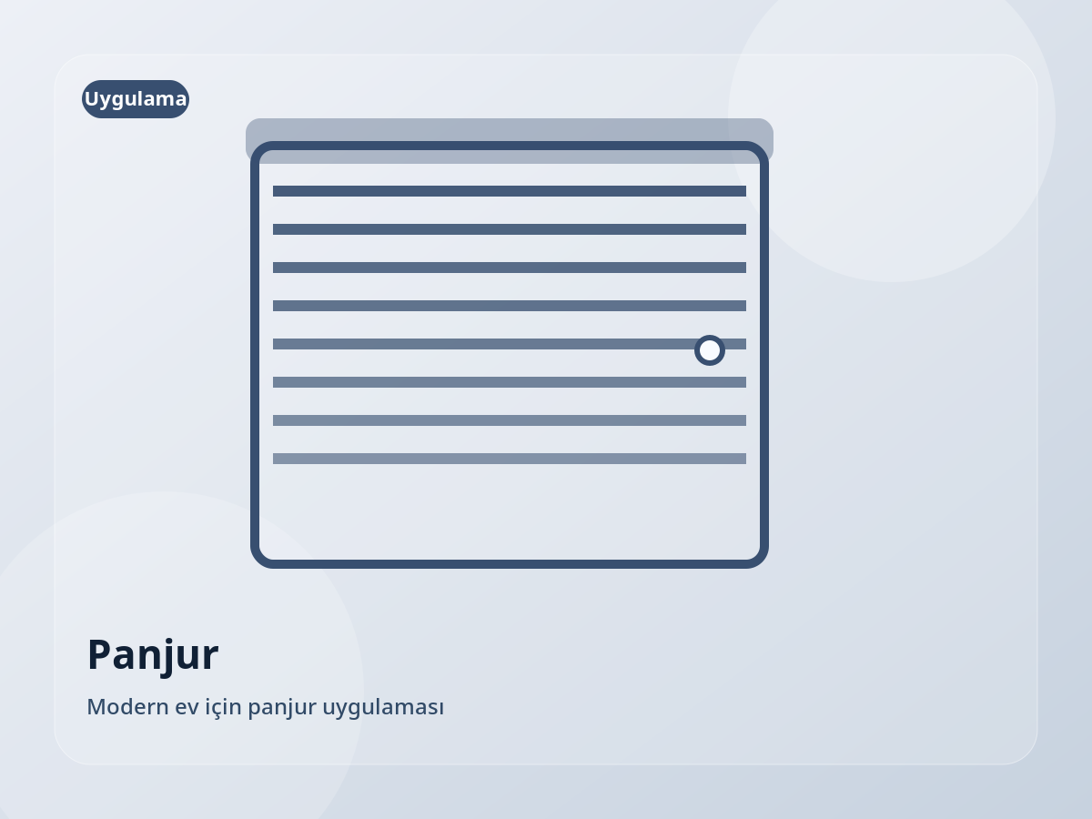 Modern ev için panjur uygulaması