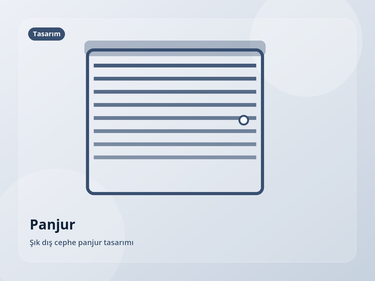 Şık dış cephe panjur tasarımı