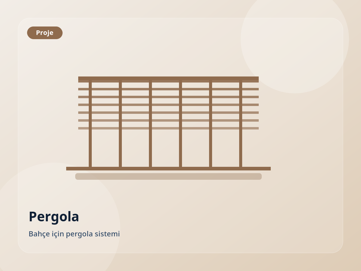 Bahçe için pergola sistemi