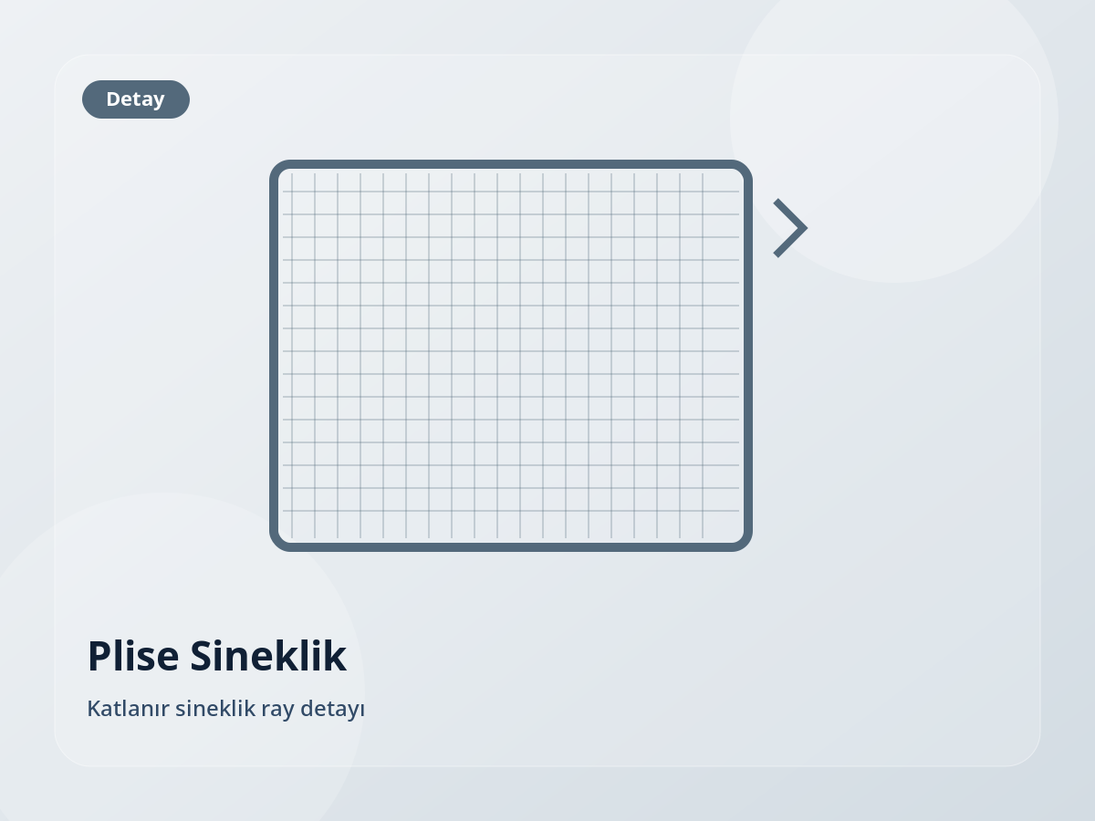 Katlanır sineklik ray detayı