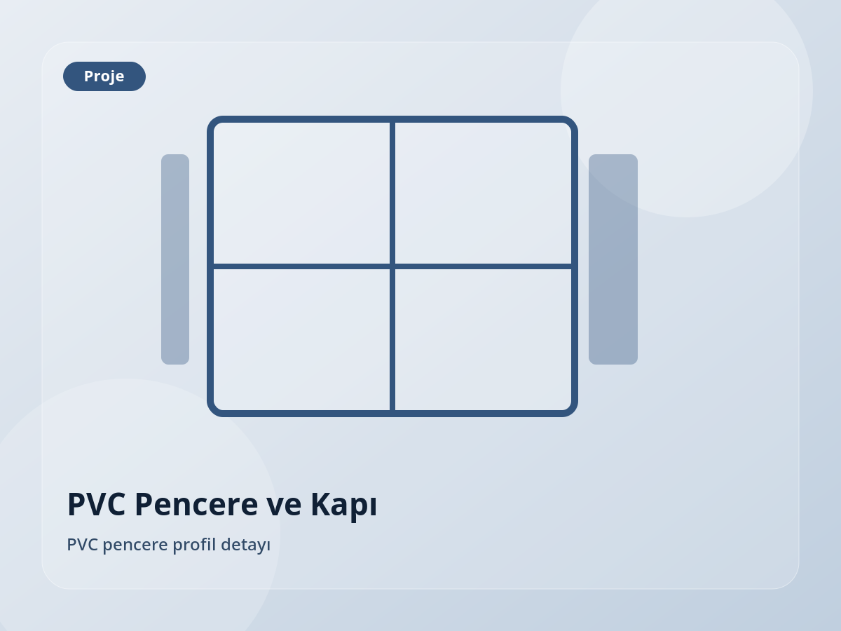 PVC pencere profil detayı